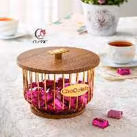 شکلات خوری درب بامبو طلایی بلوط