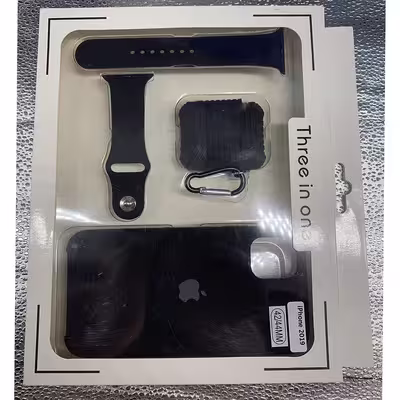 کاور مدل Sil-42-44 مناسب برای گوشی موبایل اپل IPhone 11 Pro Max به همراه کیس ایرپاد پرو و بند اپل واچ 