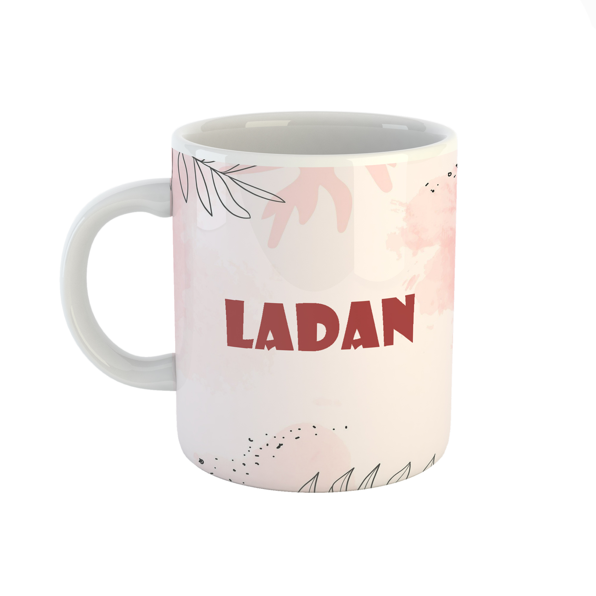 ماگ طرح اسم لادن مدل برگ کد 281