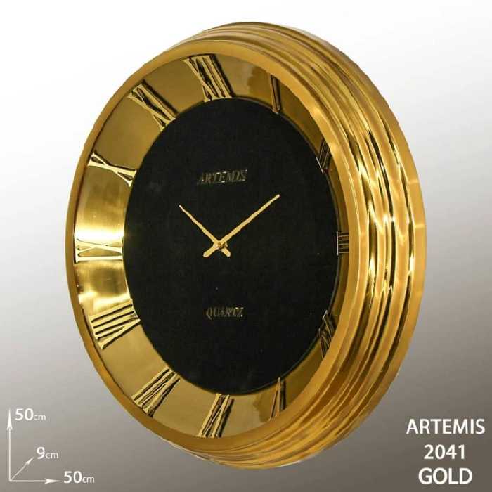 ساعت دیواری آرتمیس کد 2041 Gold طلایی