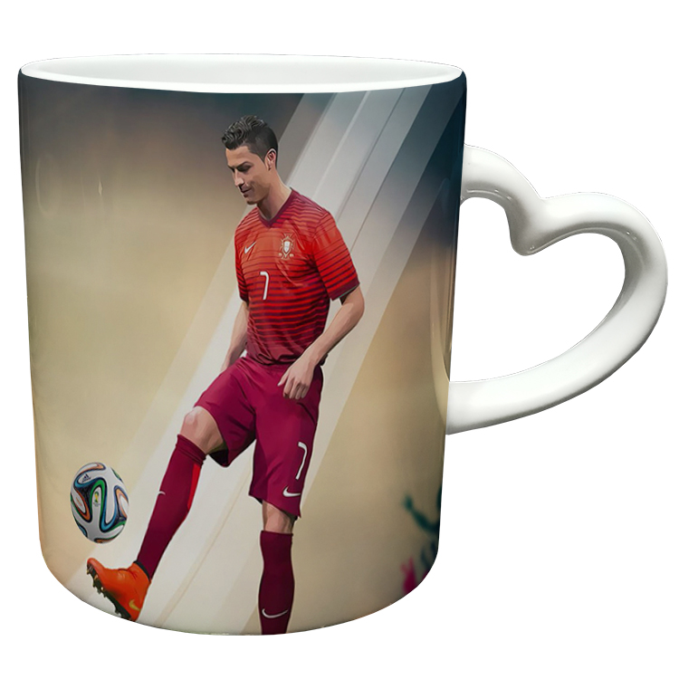 ماگ مدل دسته قلبی طرح رونالدو کد 282