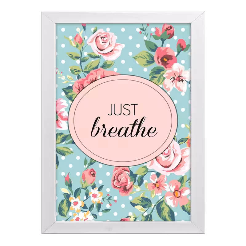 تابلو طرح just breath کد t3 | دنیای قاب