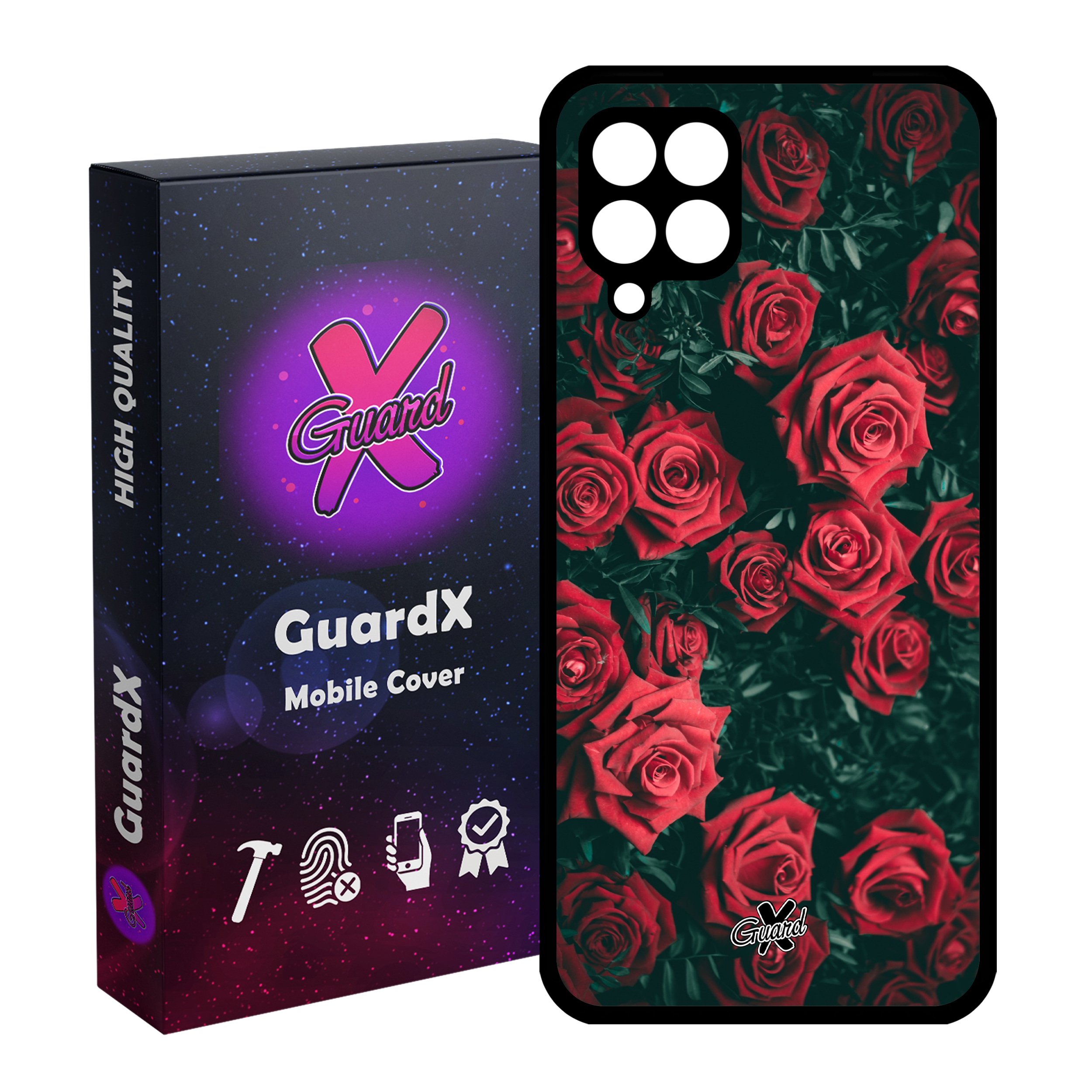 کاور گارد ایکس طرح Flower مدل Glass10208 مناسب برای گوشی موبایل سامسونگ Galaxy A22 4G