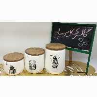 پاسماوری سرامیکی طرح دار درب چوبی 