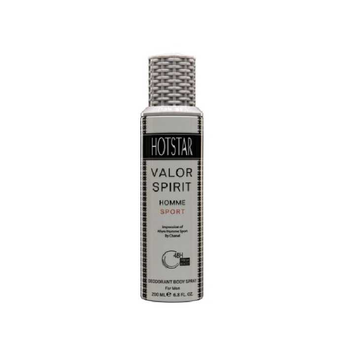اسپری دئودورانت مردانه هات استار مدل Valor Spirit حجم 200 میلی لیتر