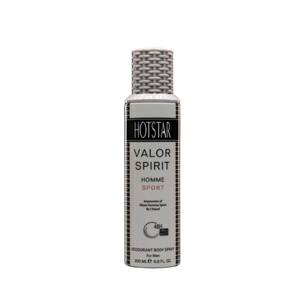 اسپری دئودورانت مردانه هات استار مدل Valor Spirit حجم 200 میلی لیتر