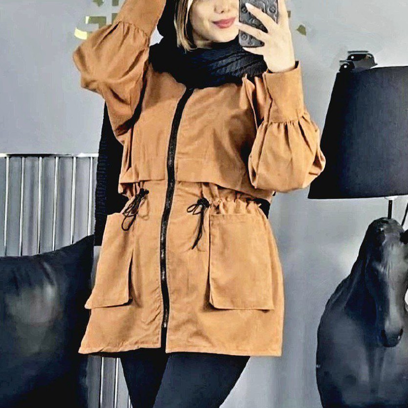 مانتو کوتاه زنانه میکرو پاییزه جلو زیپ