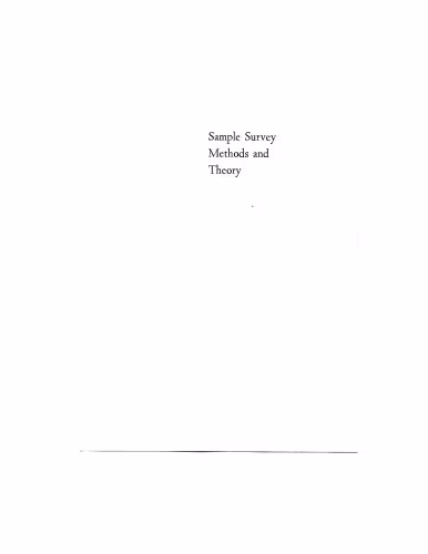 خرید و دانلود نسخه کامل کتاب Sample Survey Methods and Theory, Theory