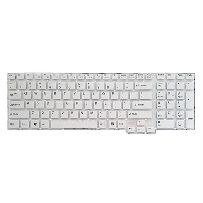 کیبورد لپ تاپ فوجیتسو مدل Lifebook AH532 سفید اینترکوچک بدون فریم