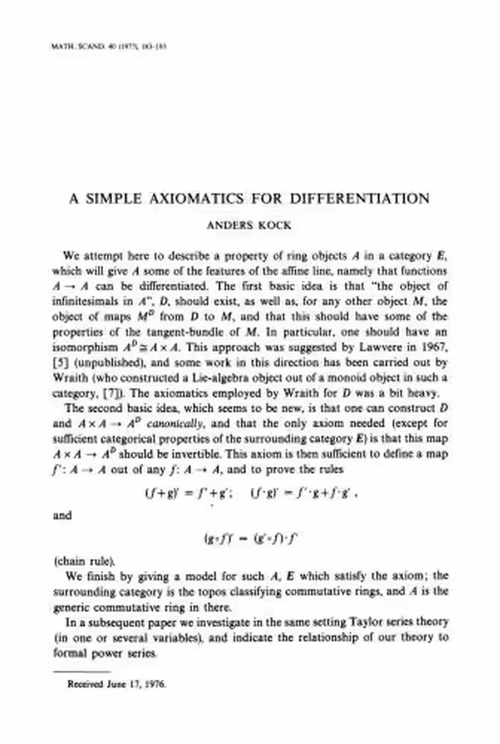 خرید و دانلود نسخه کامل کتاب A Simple Axiomatics for Differentiation