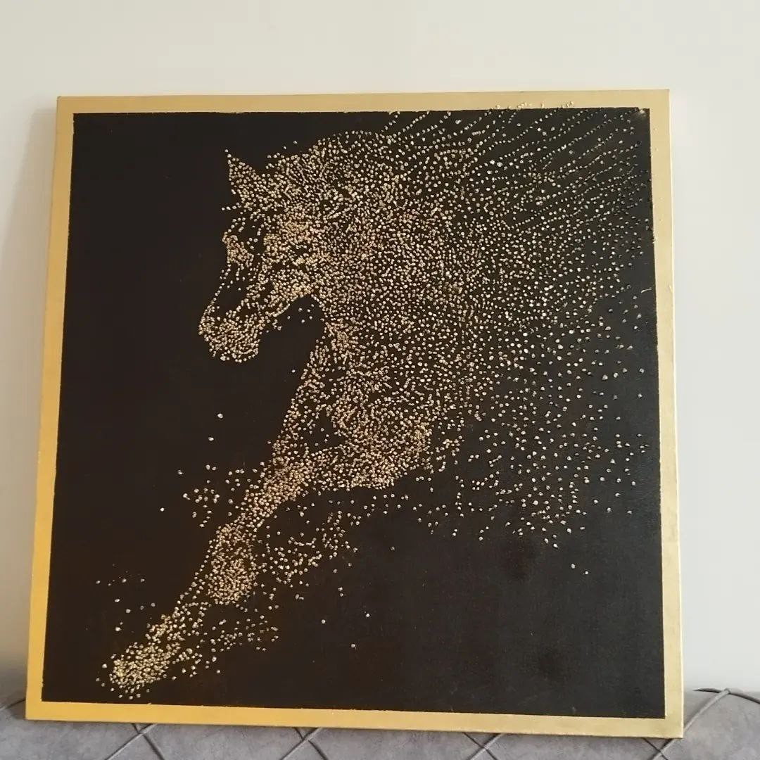 تابلو مدرن اسب برجسته