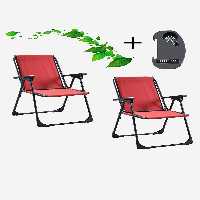 صندلی کمپ قرمز کمپینگ دو اردوگاه تاشو با هدیه ساحل و پیک نیک bimbambom