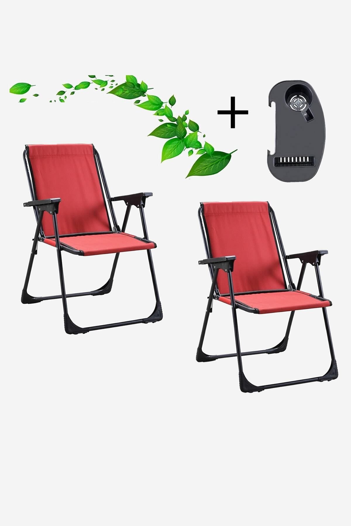 صندلی کمپ قرمز کمپینگ دو اردوگاه تاشو با هدیه ساحل و پیک نیک bimbambom