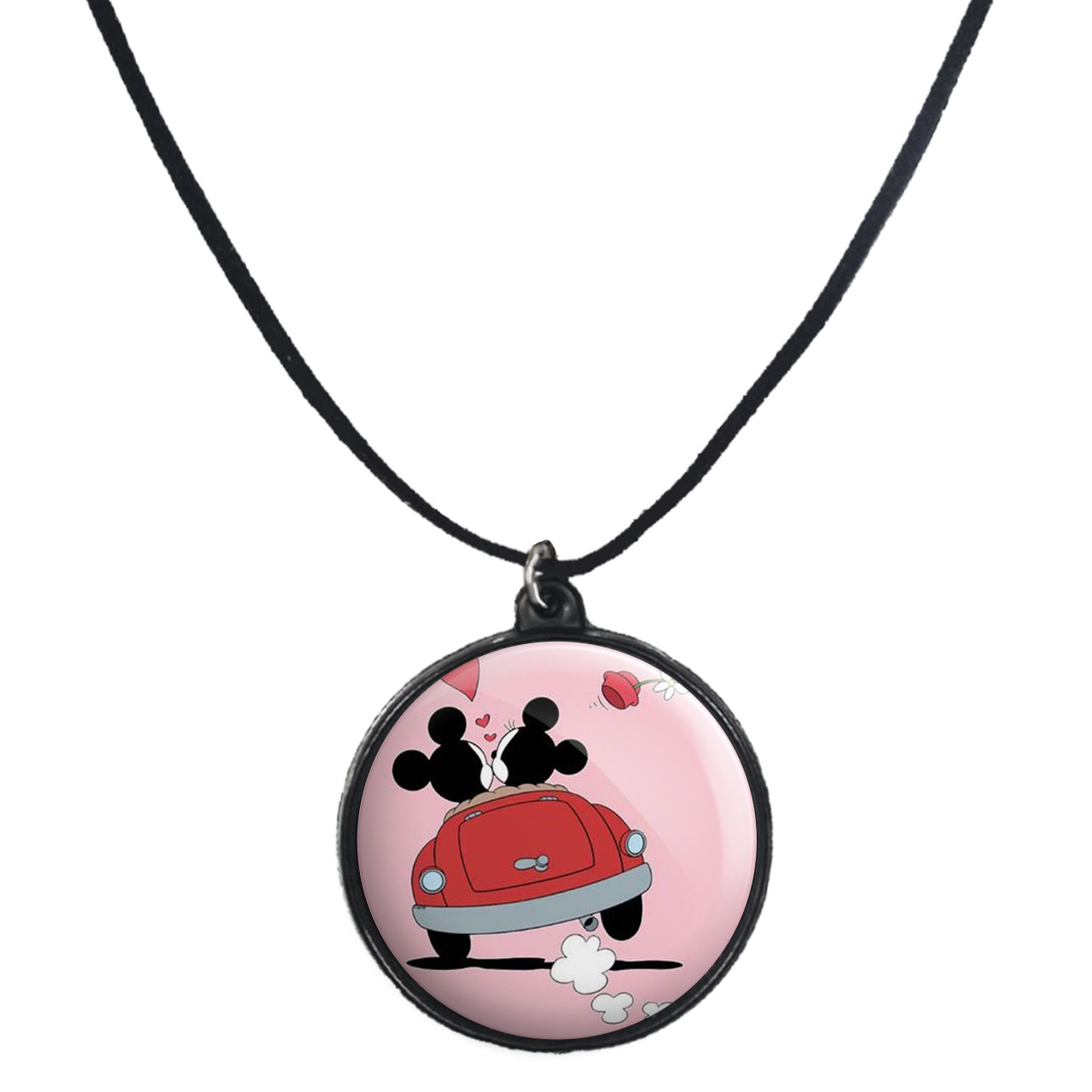 گردنبند پرمانه طرح میکی موس کد pmb.12975مدل دو طرفه