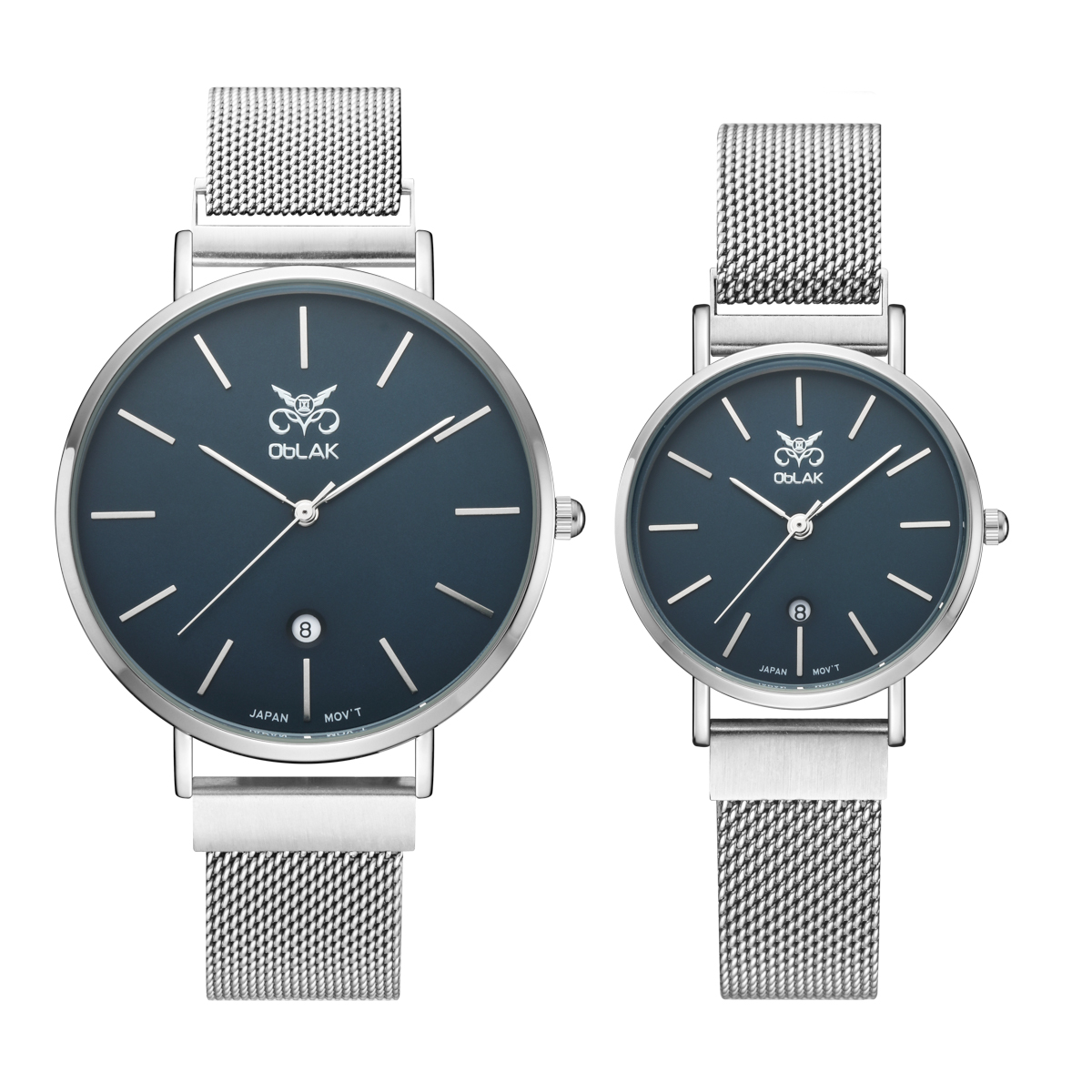 ست ساعت مچی عقربه ای زنانه و مردانه اوبلاک مدل 72704