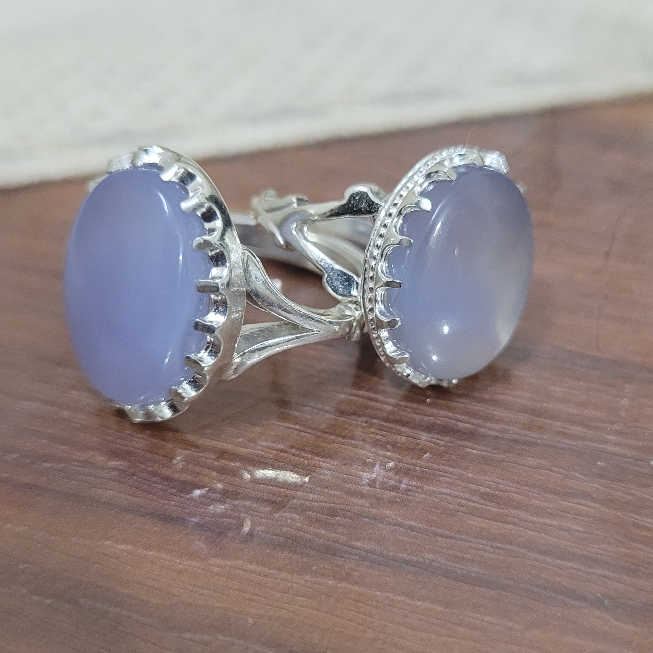 انگشتر نقره مردانه با سنگ عقیق کبود درجه یک