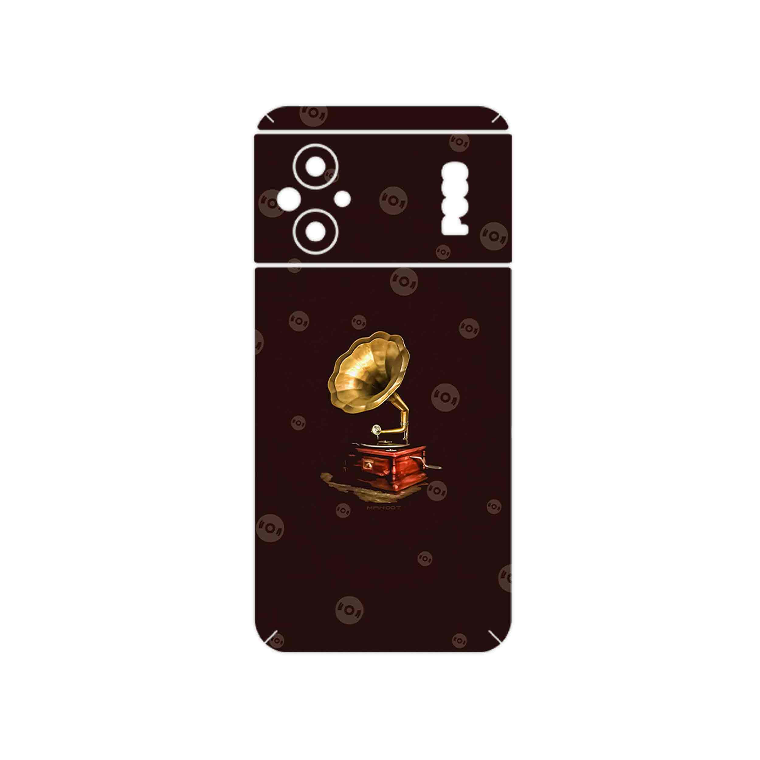 برچسب پوششی ماهوت مدل Gramophone Nostalgia مناسب برای گوشی موبایل شیائومی Poco M5