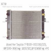 رادیاتور لیفتراک تویوتا مدل Toyota 7FD20~30(1DZ/2Z), 8FD20~30(Eng.:1DZ/3Z),8FG30 Eng.:4Y