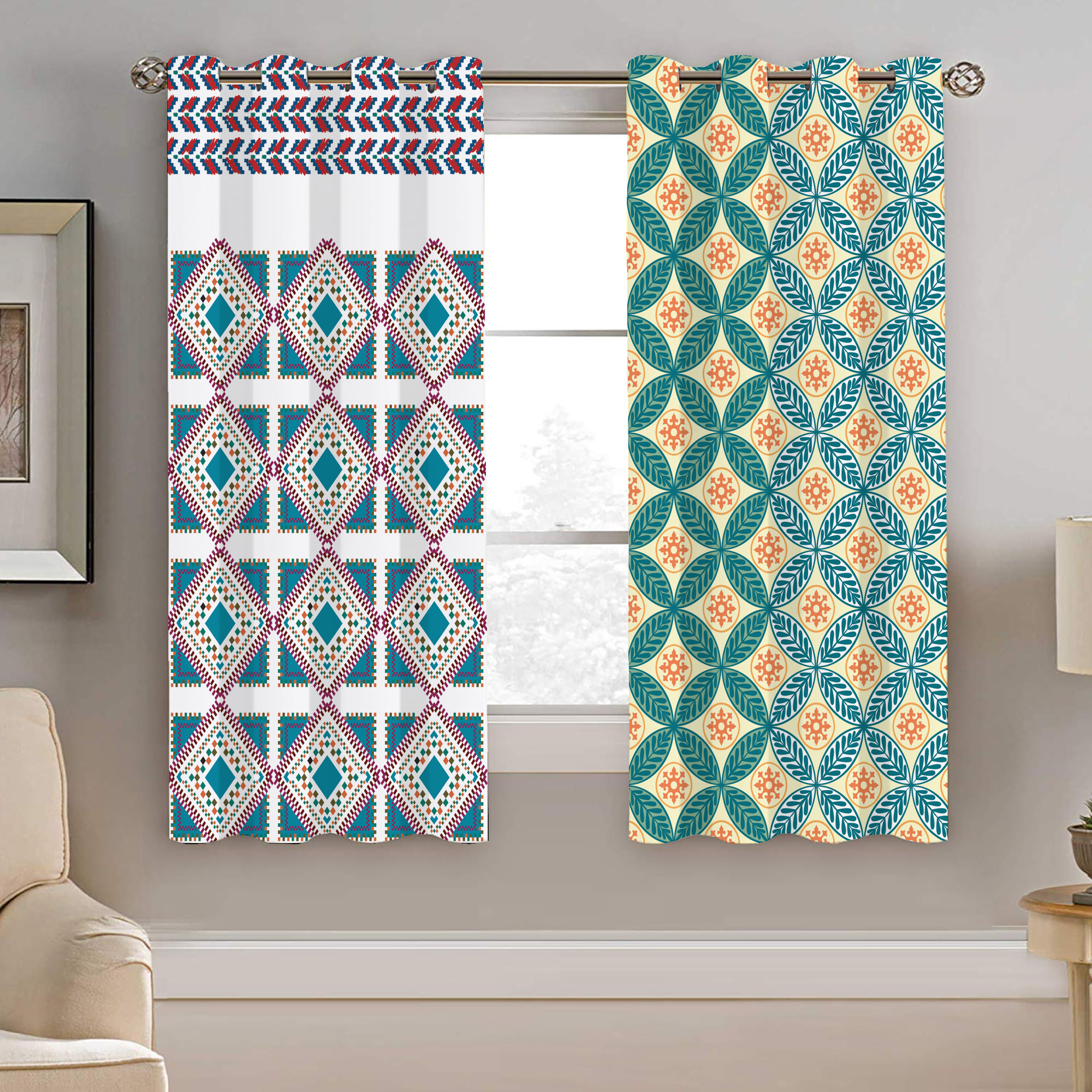 پرده نیروانا طرح مدرن مدل هازان کد 4026 سایز 140×200 سانتی متر