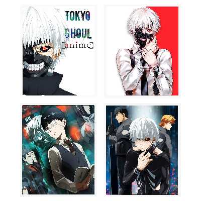  آویز تزیینی طرح انیمه مدل Tokyo Ghoul2 مجموعه 4 عددی