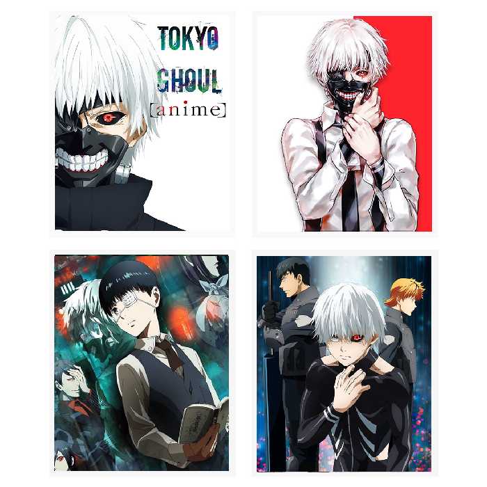  آویز تزیینی طرح انیمه مدل Tokyo Ghoul2 مجموعه 4 عددی