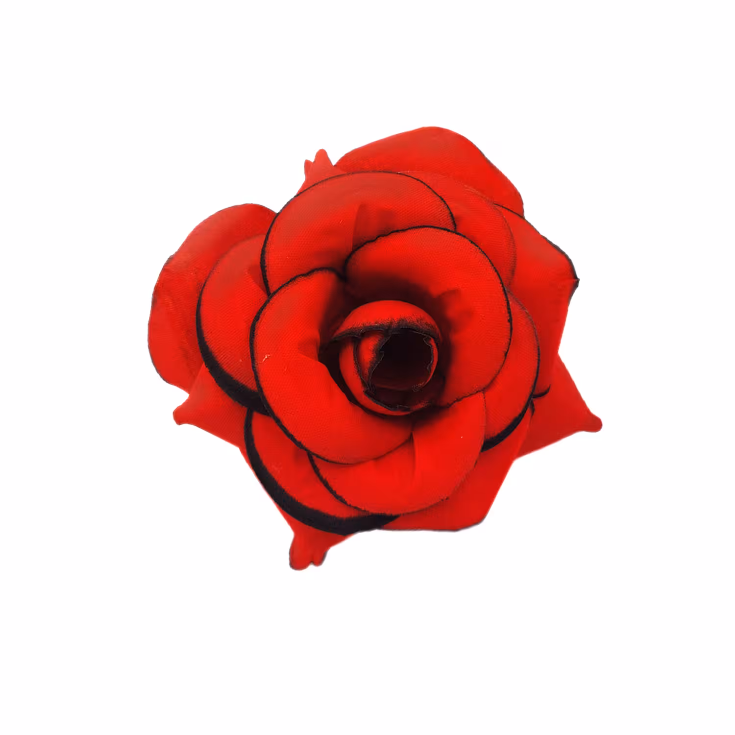 گل مصنوعی مدل سرگل رز لب سیاه بسته 10 عددی 