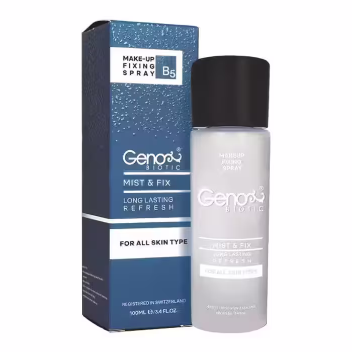 اسپری رطوبت رسان و تثبیت کننده آرایش ژنوبایوتیک 100 میلی لیتر   ((ارسال رایگان برای خرید بالای 800 تومان))