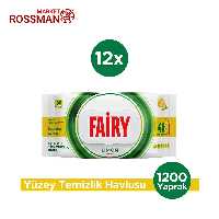 دستمال تمییز کننده سطوح فیری Fairy مدل رایحه لیمو حجم 100 عددی