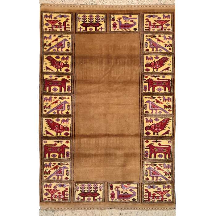 فرش دستبافت یک متری طرح کف ساده کد AA496