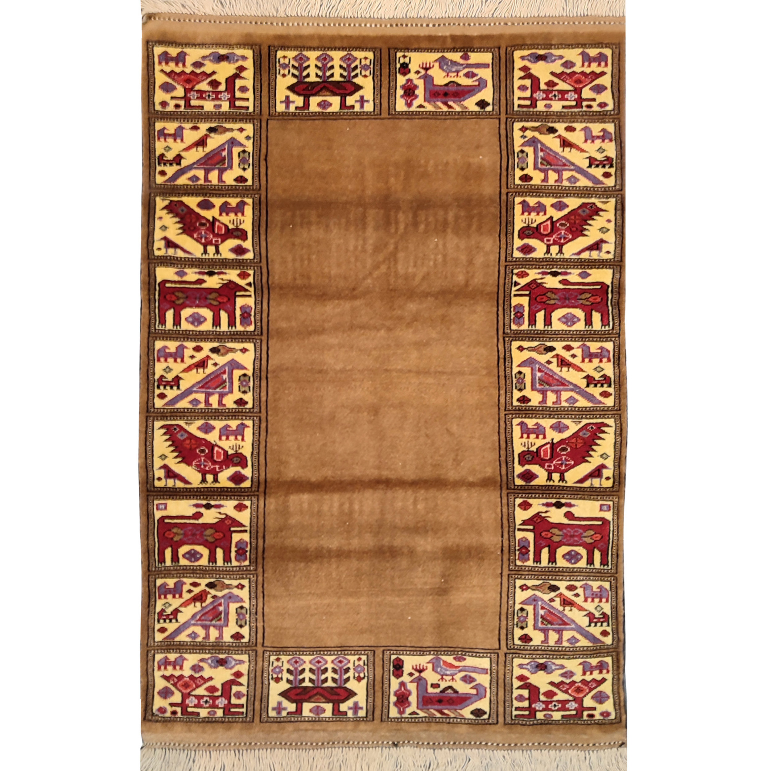 فرش دستبافت یک متری طرح کف ساده کد AA496