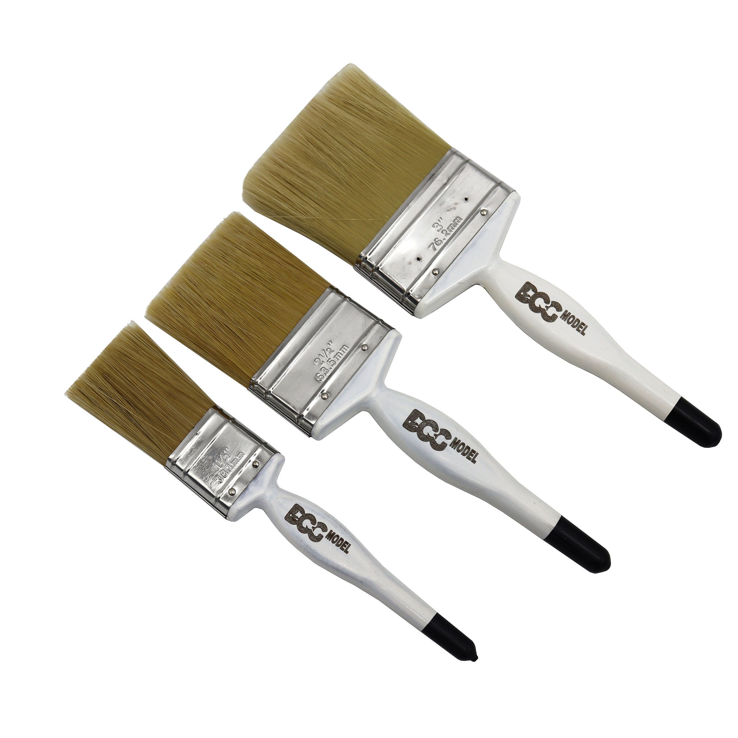 قلم مو نقاشی مدل داگ کد YP-ROGHANI-15-25-3INCH مجموعه 3 عددی