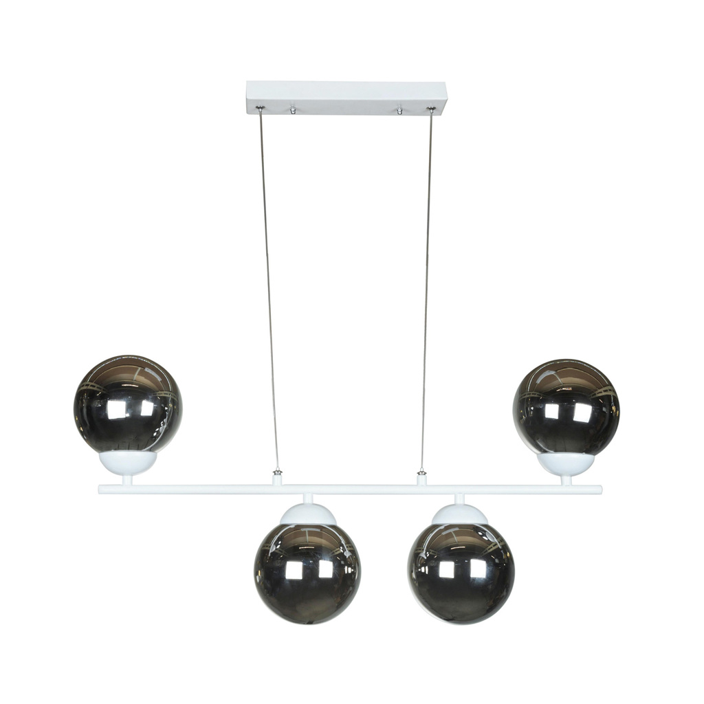 لوستر حبابی 4 شعله چشمه نور مدل 1230/4 با حباب مشکی