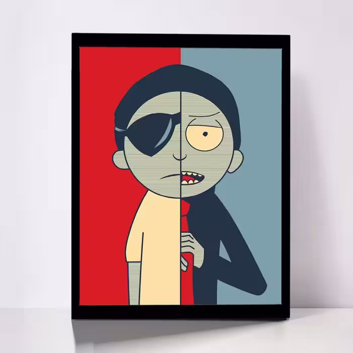 تابلو مدل Rick &amp; Morty کد F-1026