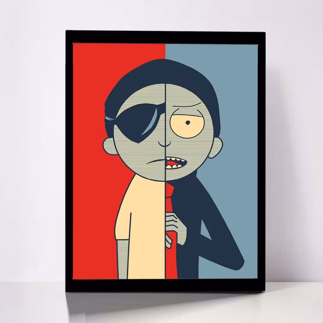 تابلو مدل Rick &amp; Morty کد F-1026