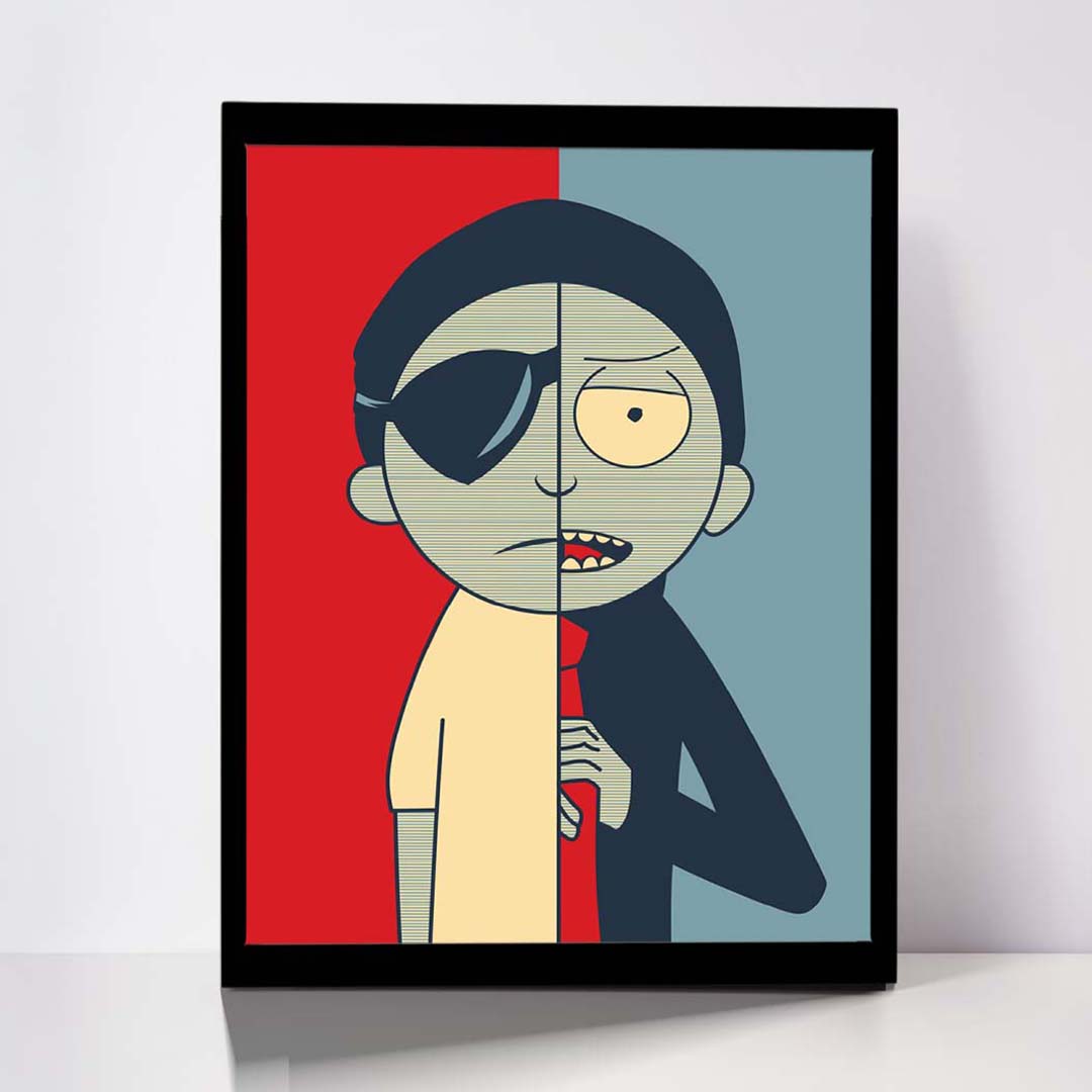 تابلو مدل Rick &amp; Morty کد F-1026