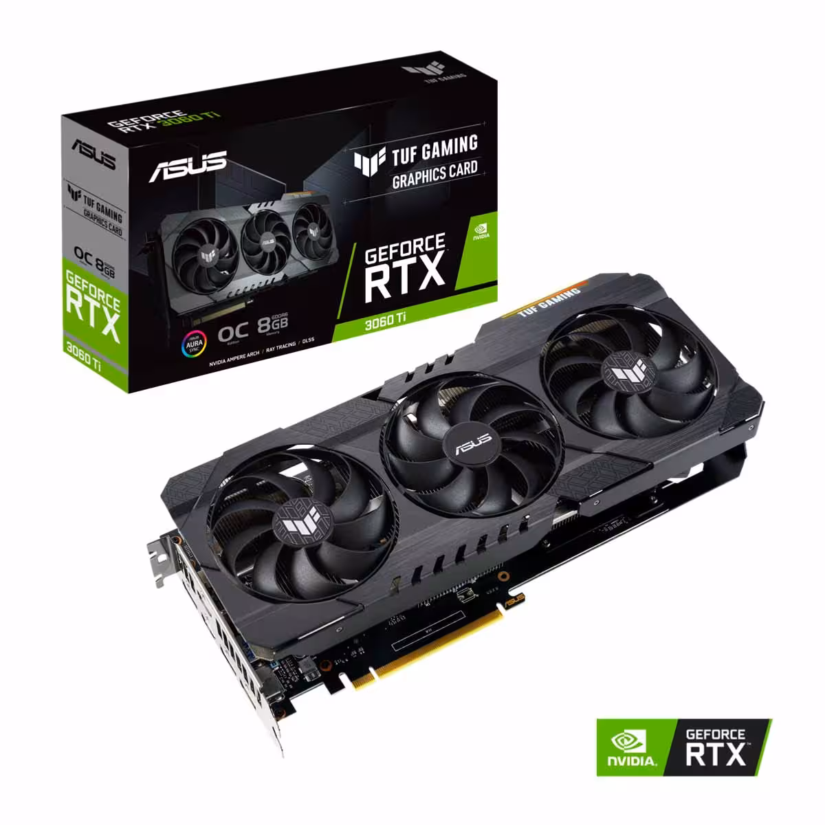 خرید کارت گرافیک ایسوس Graphics ASUS TUF RTX3060TI O8G GAMING با بهترین قیمت