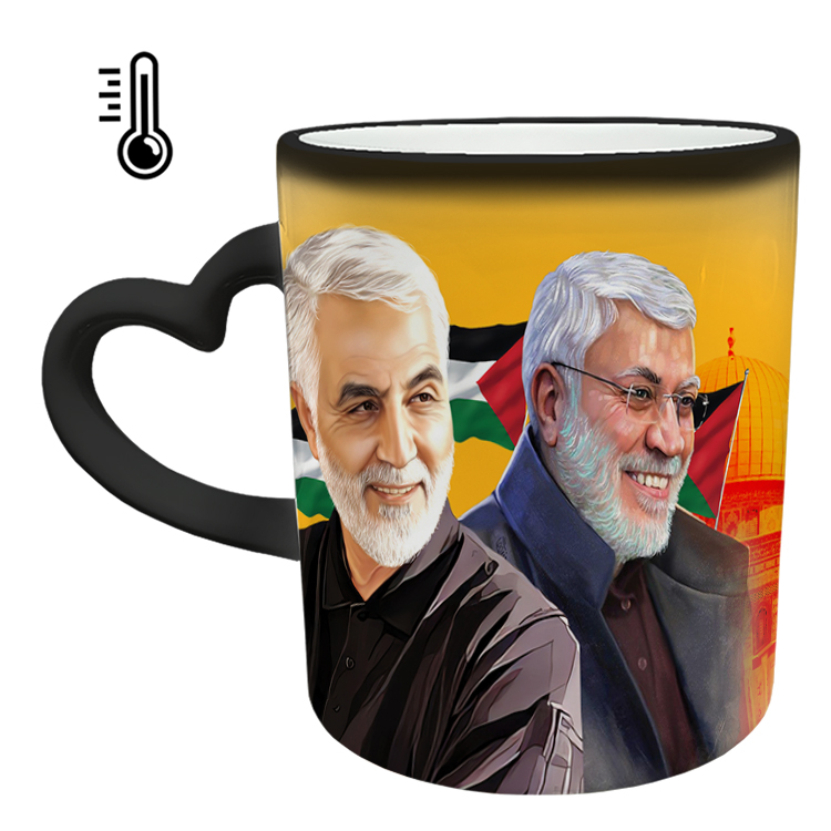 ماگ حرارتی مدل دسته قلبی طرح سردار سلیمانی کد 84