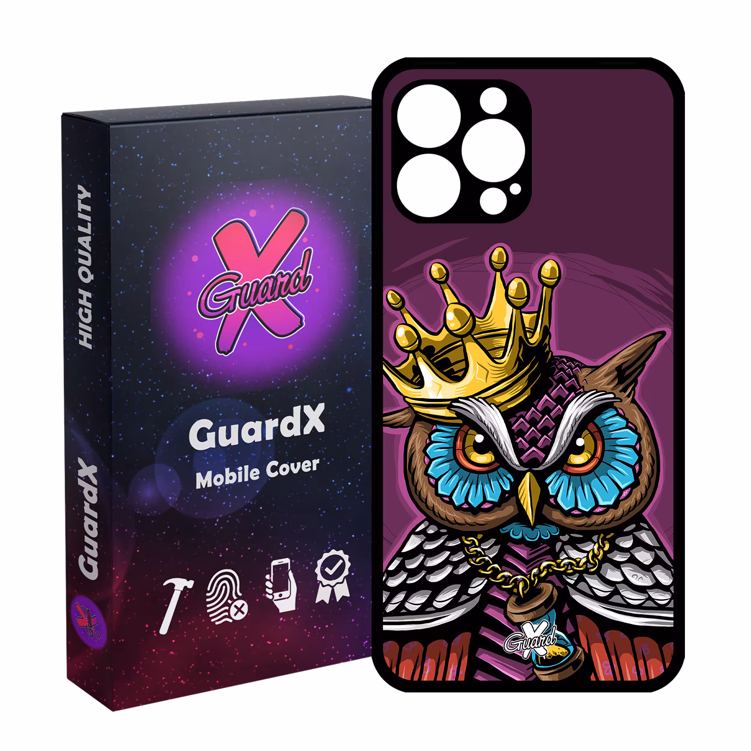 کاور گارد ایکس طرح Owl مدل Glass10081 مناسب برای گوشی موبایل اپل iPhone 13 Pro Max