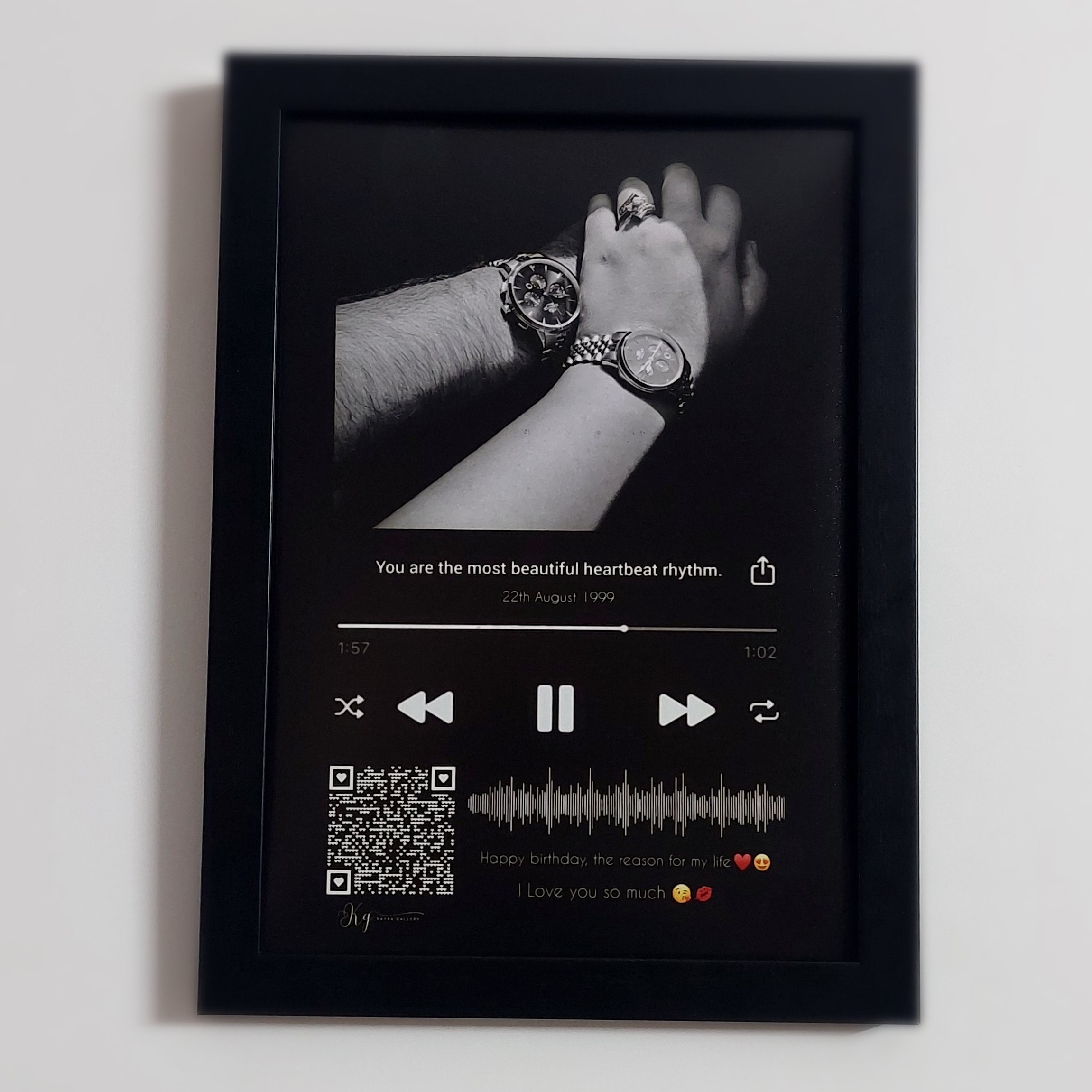 تابلو هدیه موزیکال سایز A4  