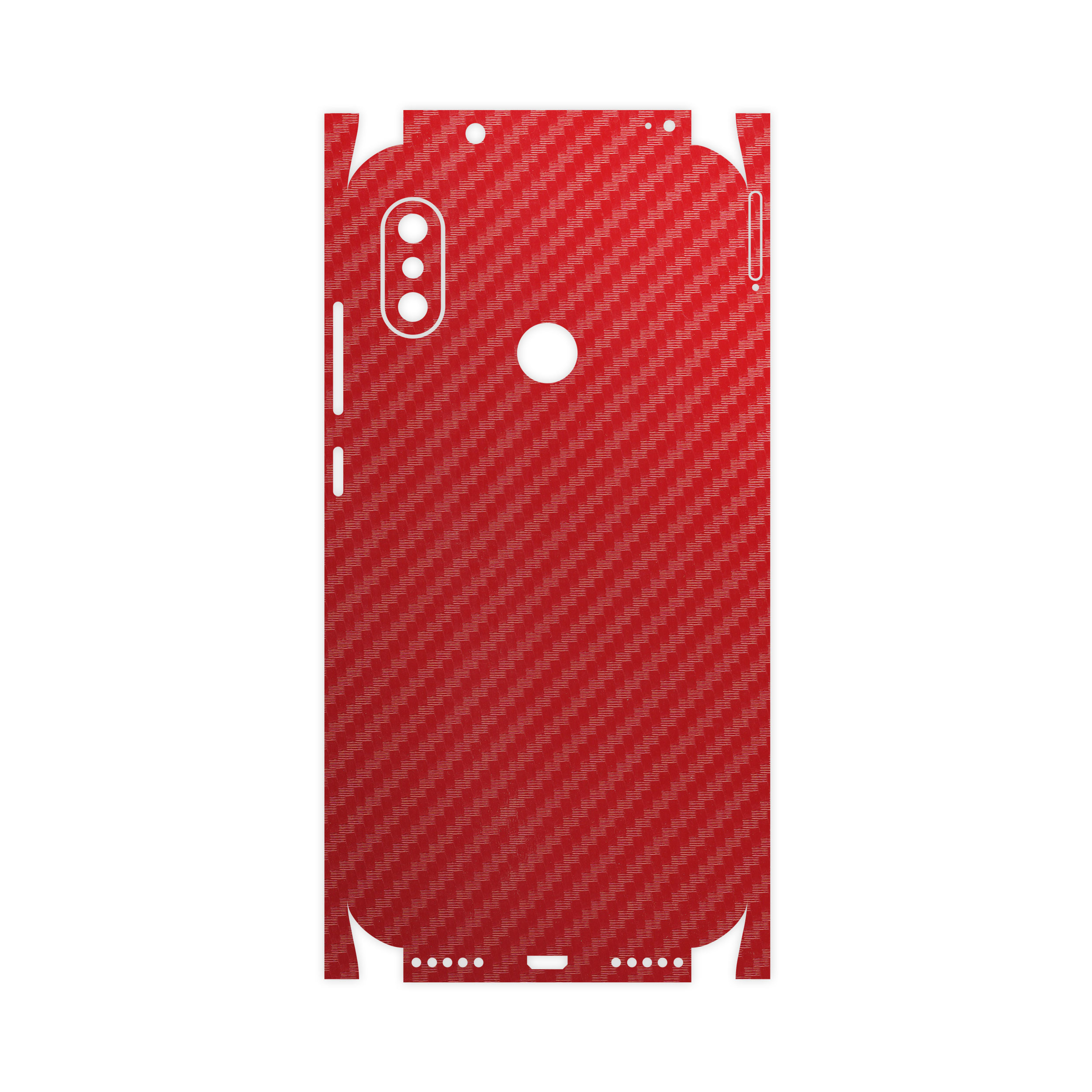 برچسب پوششی ماهوت مدل Red-Fiber-FullSkin مناسب برای گوشی موبایل شیائومی Redmi Note 6 Pro