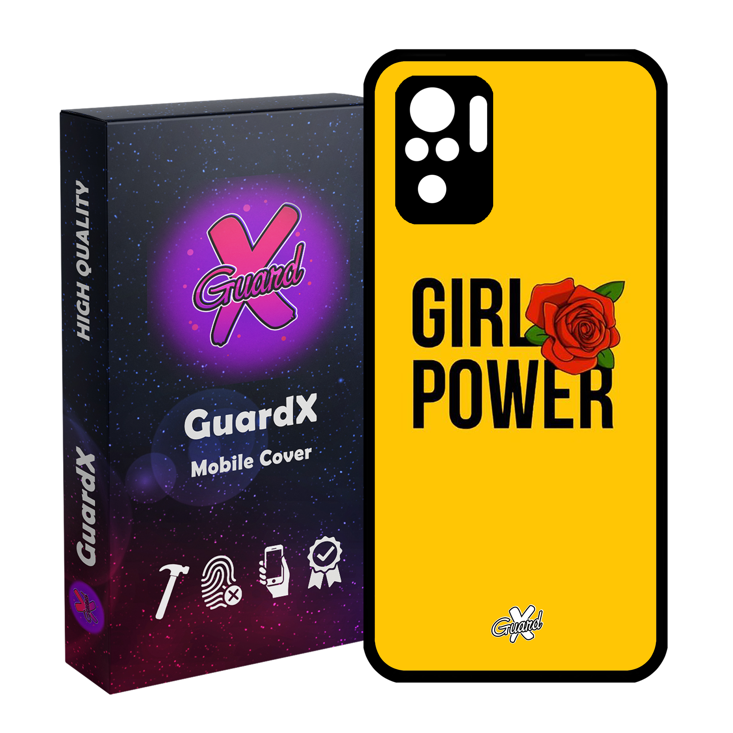 کاور گارد ایکس طرح Girl Power مدل Glass10037 مناسب برای گوشی موبایل شیائومی Redmi Note 10 4G / Note 10S