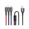  کابل تبدیل USB به لایتنینگ/USB-C/microUSB توتو مدل BB3B طول 1 متر