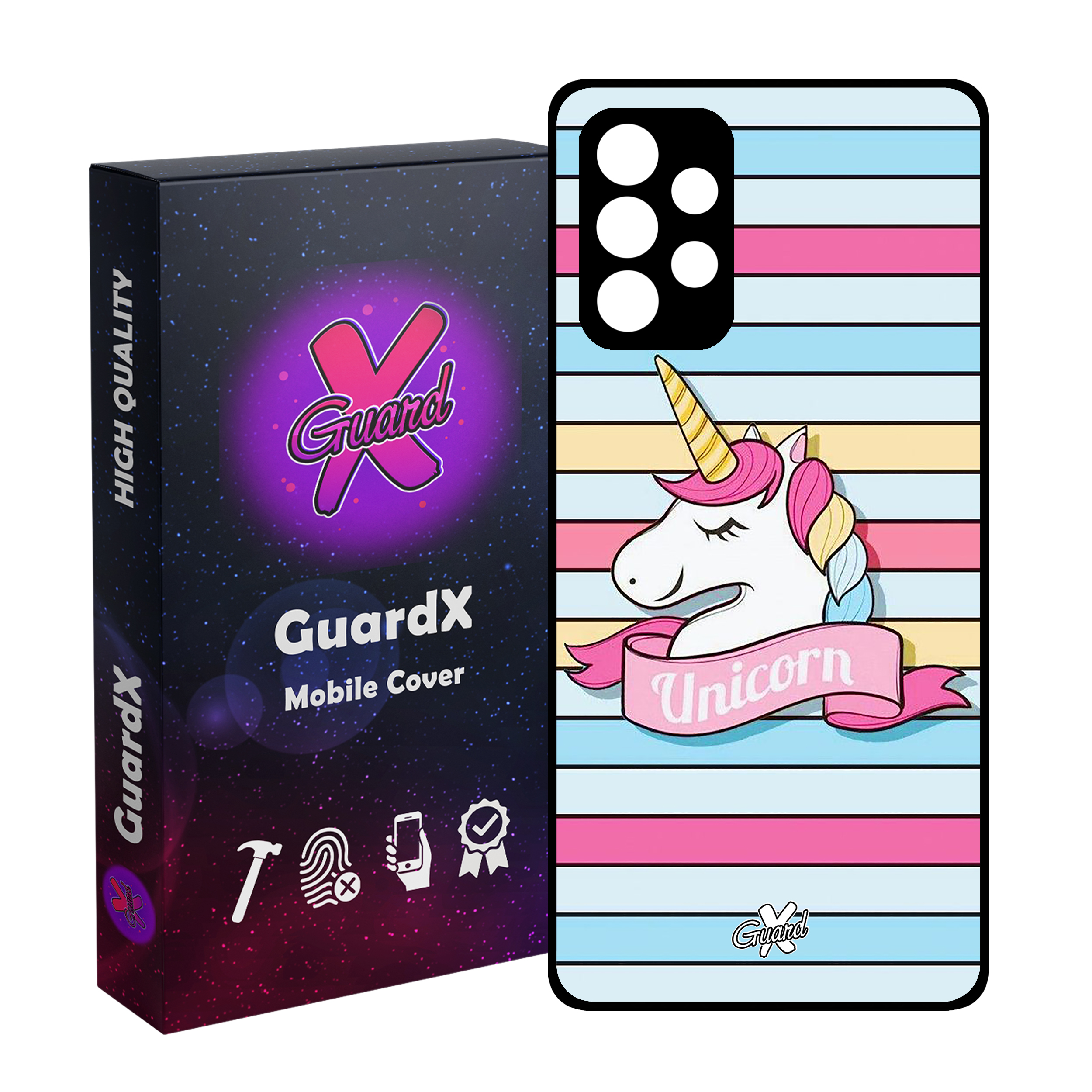 کاور گارد ایکس طرح Unicorn مدل Glass10018 مناسب برای گوشی موبایل سامسونگ Galaxy A72