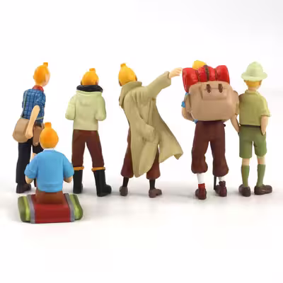 اکشن فیگور طرح تن تن کد 23 مجموعه 6 عددی