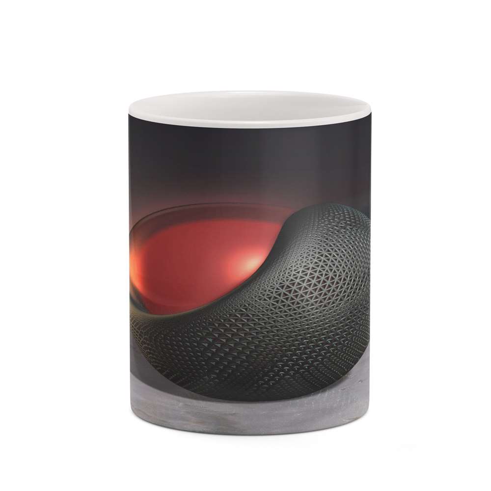 ماگ کاکتی طرح زمینه مشکی فانتزی مدل mgh19113