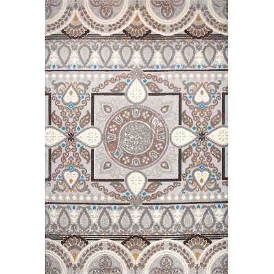 فرش ماشینی ساوین کد 7416 زمینه نقره ای