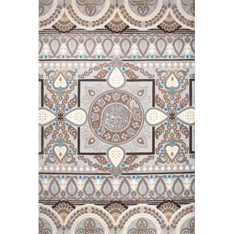 فرش ماشینی ساوین کد 7416 زمینه نقره ای