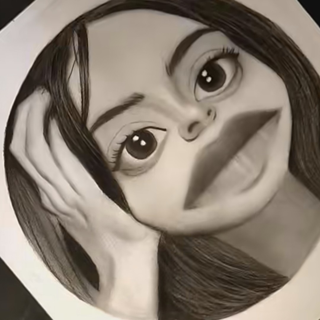 سیاه قلم دختر