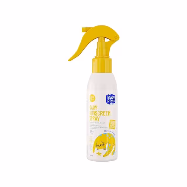 اسپری ضدآفتاب SPF50 کودکان بیبی فرست حجم 150 میلی لیتر
