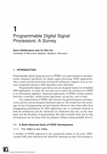 خرید و دانلود نسخه کامل کتاب Programmable Digital Signal Processors Architecture Programming, and Applications